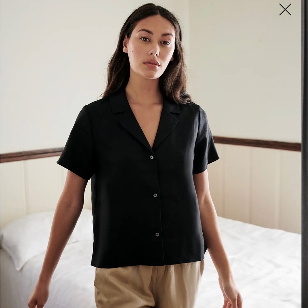 Quince European linen button down size L